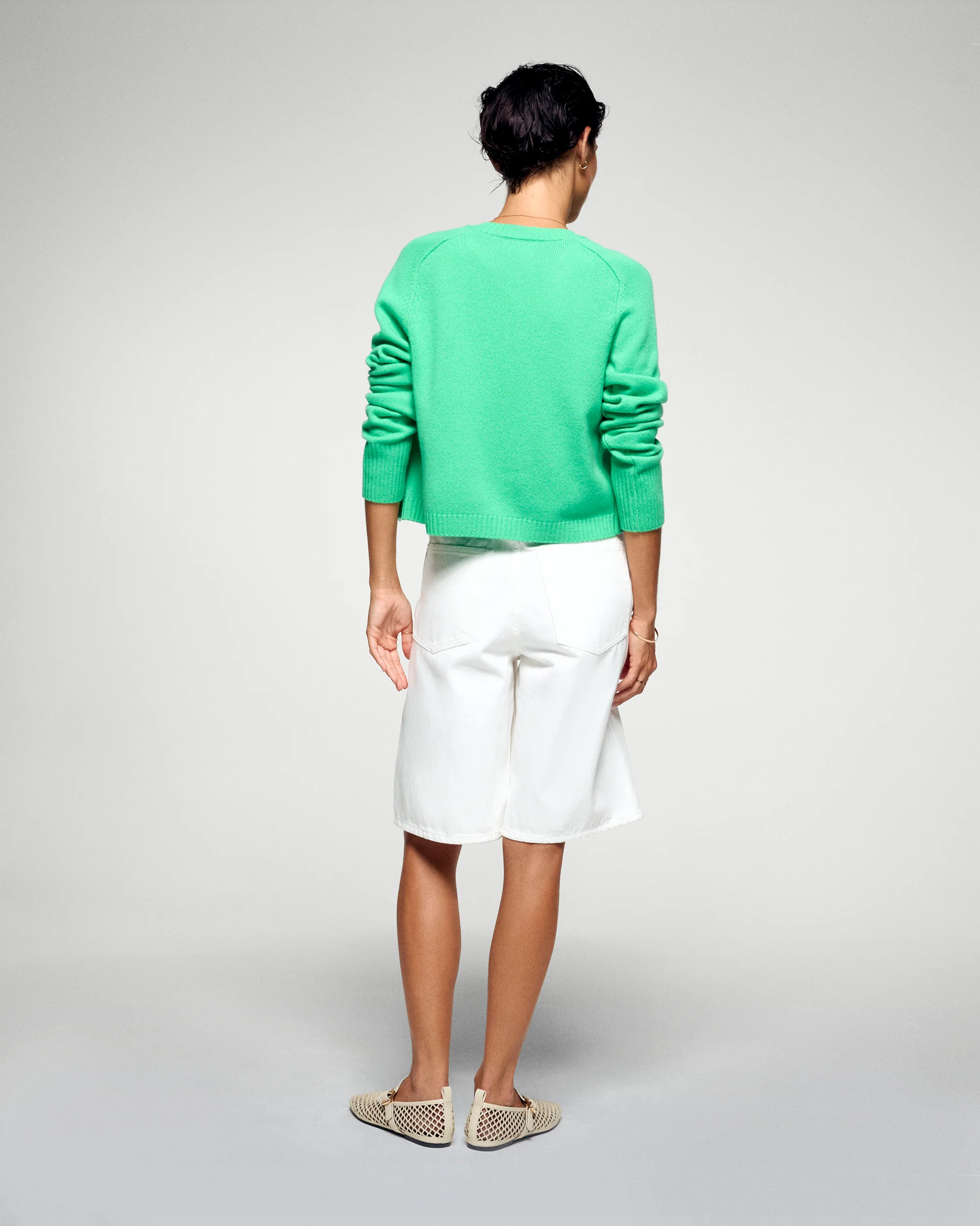 Cardigan Sweater (H25 / WOMEN / Cosmic Green) - Image 5