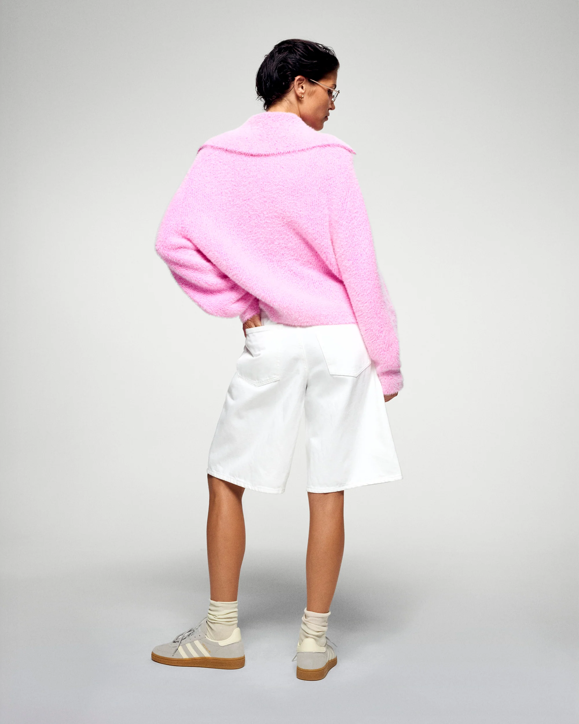 Polo Neck Sweater (H25 / WOMEN / Snowy Pink) - Image 5